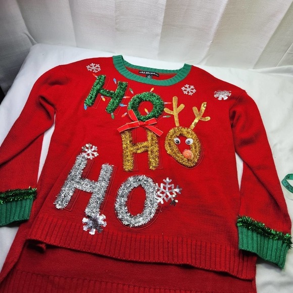 United States Sweaters Christmas Knit Women's Large Ugly Sweater Holiday Top - Picture 1 of 7